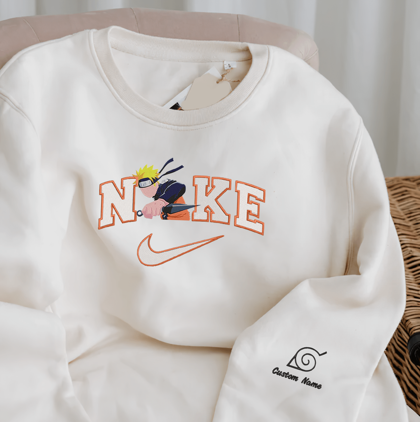 Embroidered Naruto Custom Hoodie T-Shirt Sweatshirt