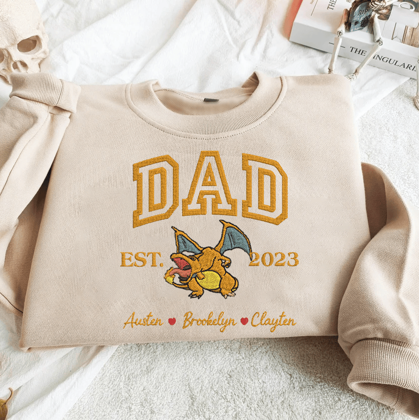 Personalized Embroidered PKM DAD Custom Hoodie T-Shirt Sweatshirt