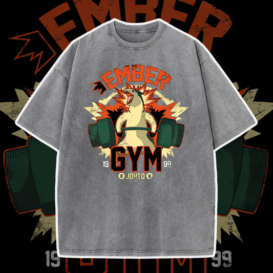 PKM Ember Gym Printed Bootleg Rap Tee