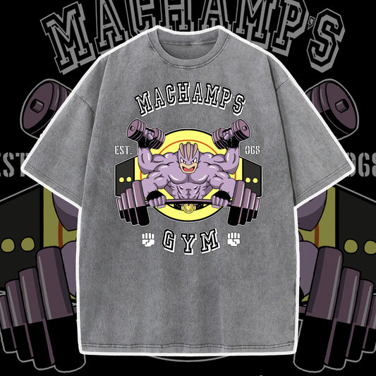 PKM Machamp Purple 1 Gym Printed Bootleg Rap Tee