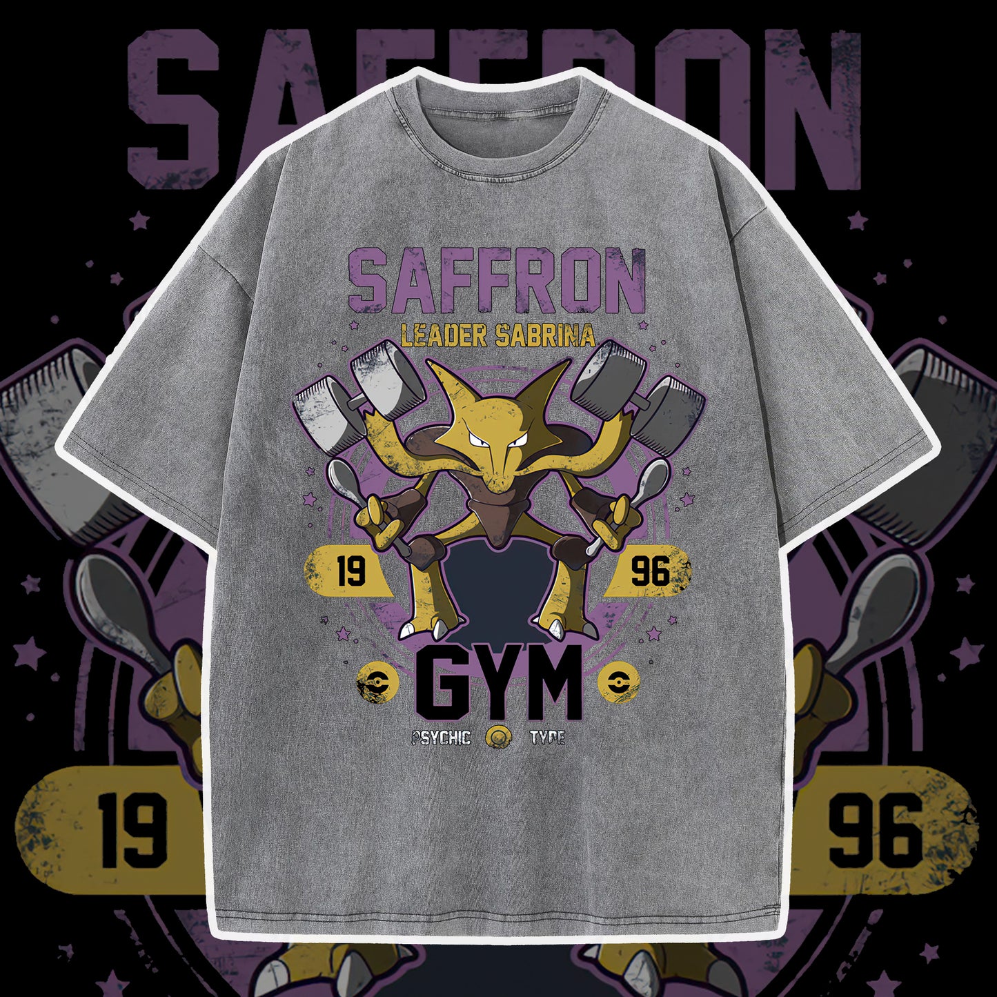 PKM Saffron Gym Printed Bootleg Rap Tee