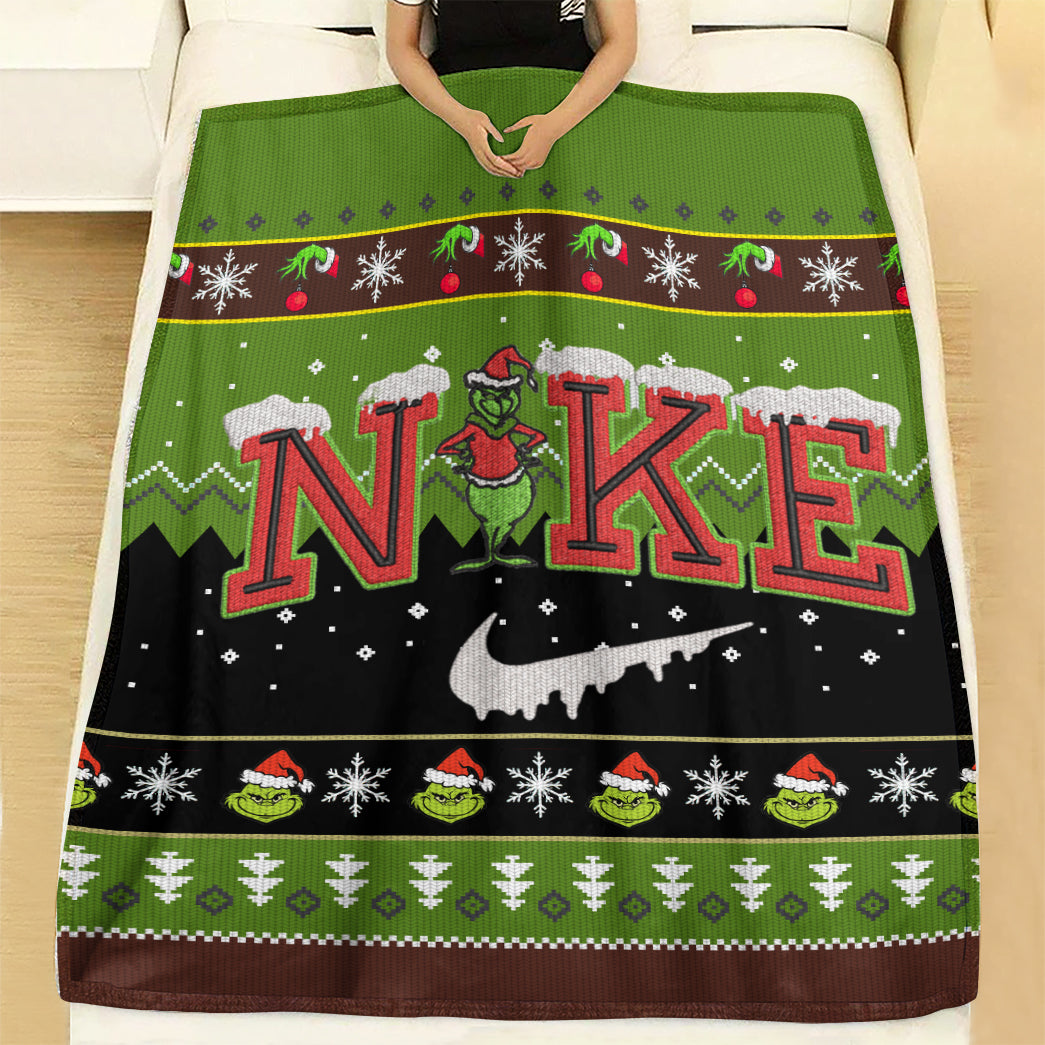 Christmas G-R-I-N-C-H Custom Soft Blanket