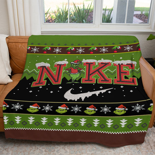 Christmas G-R-I-N-C-H Custom Soft Blanket