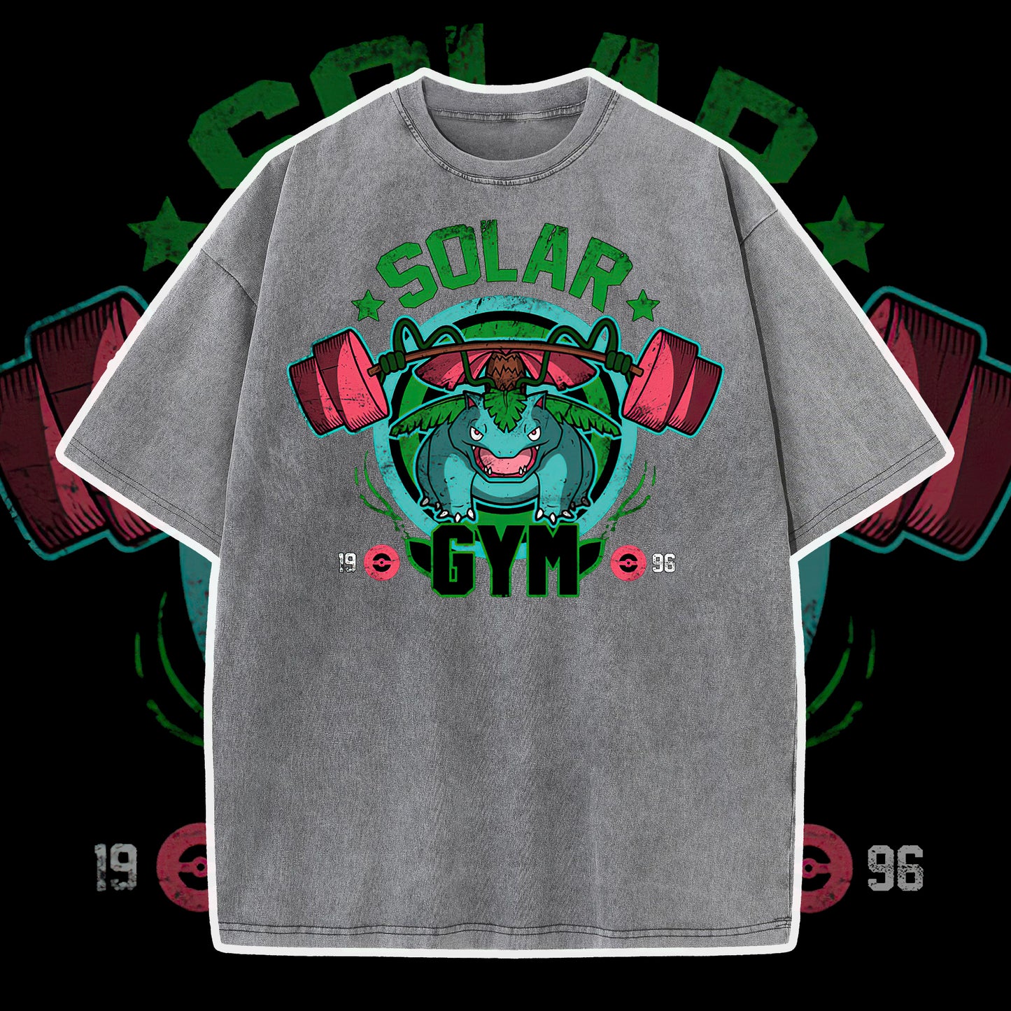 PKM Solar Gym Printed Bootleg Rap Tee