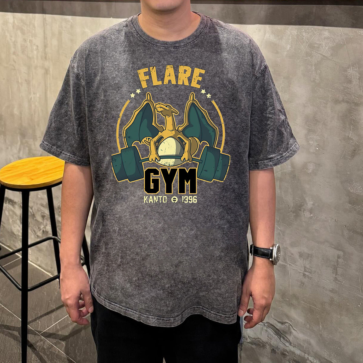 PKM Flare Gym Printed Bootleg Rap Tee