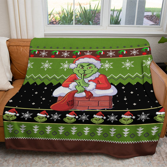 Christmas G-R-I-N-C-H Custom Soft Blanket