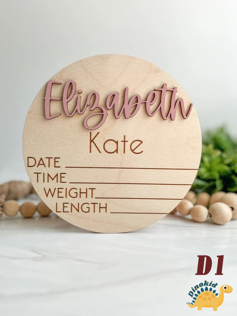 Personalized Baby Announcement Sign With Birth Stats