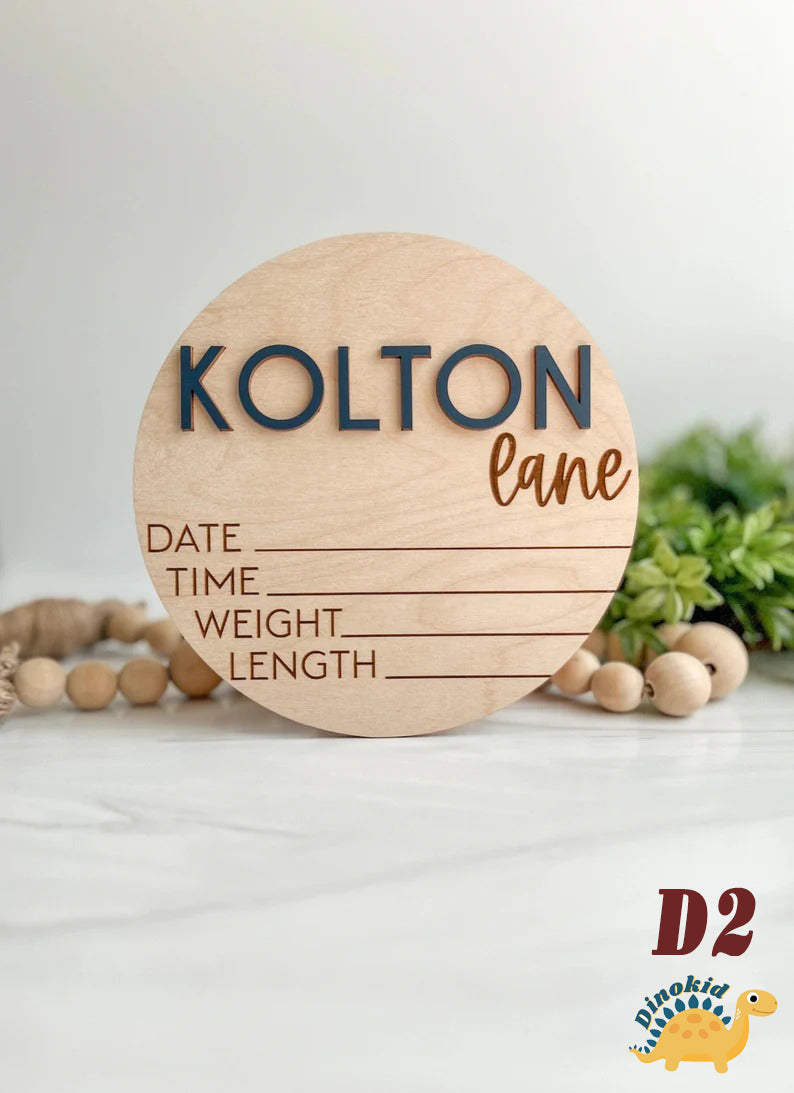 Personalized Baby Announcement Sign With Birth Stats