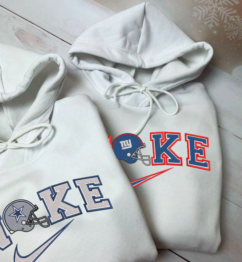 Embroidered American Football Teams Hoodie T-Shirt Sweatshirt