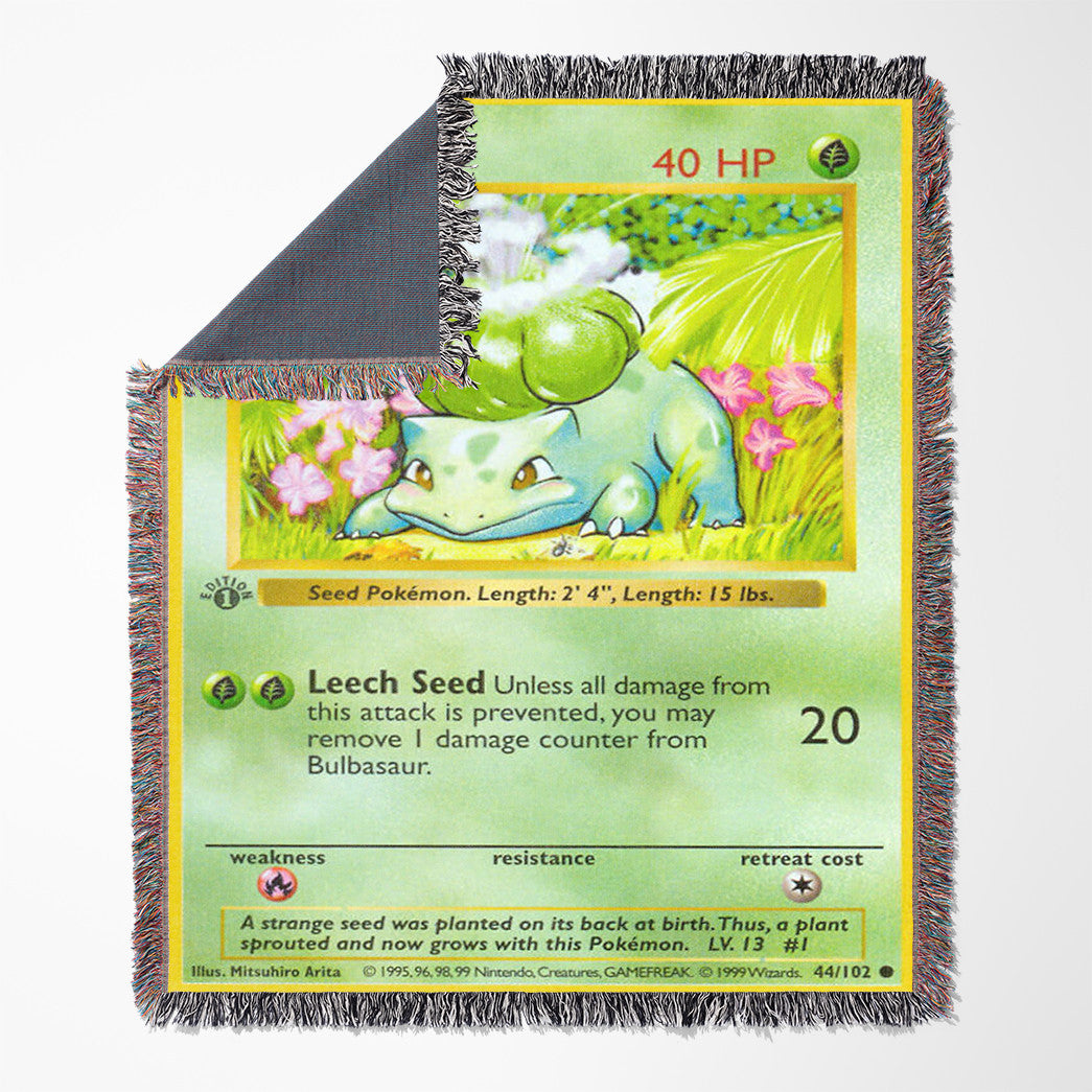 Bulbasaur Custom Woven Blanket