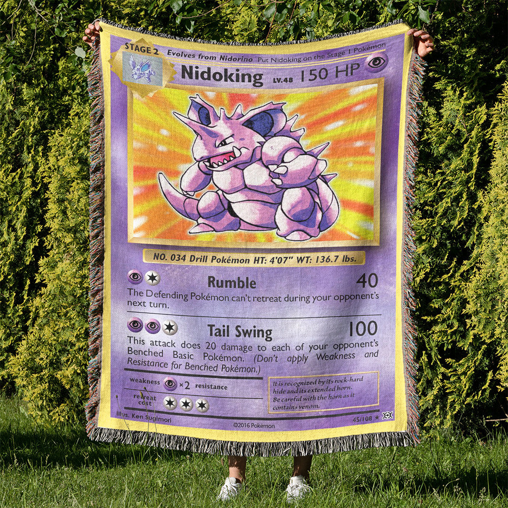 Nidoking Custom Woven Blanket