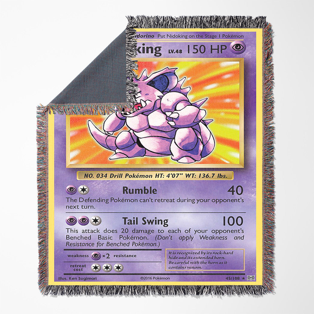 Nidoking Custom Woven Blanket