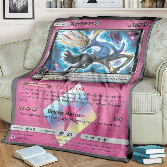 Anime Pkm Xerneas Prism Star Lost Thunder Custom Soft Blanket / S/(43X55)