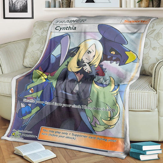 Anime Pkm Cynthia Trainer Custom Soft Blanket / S/(43X55)