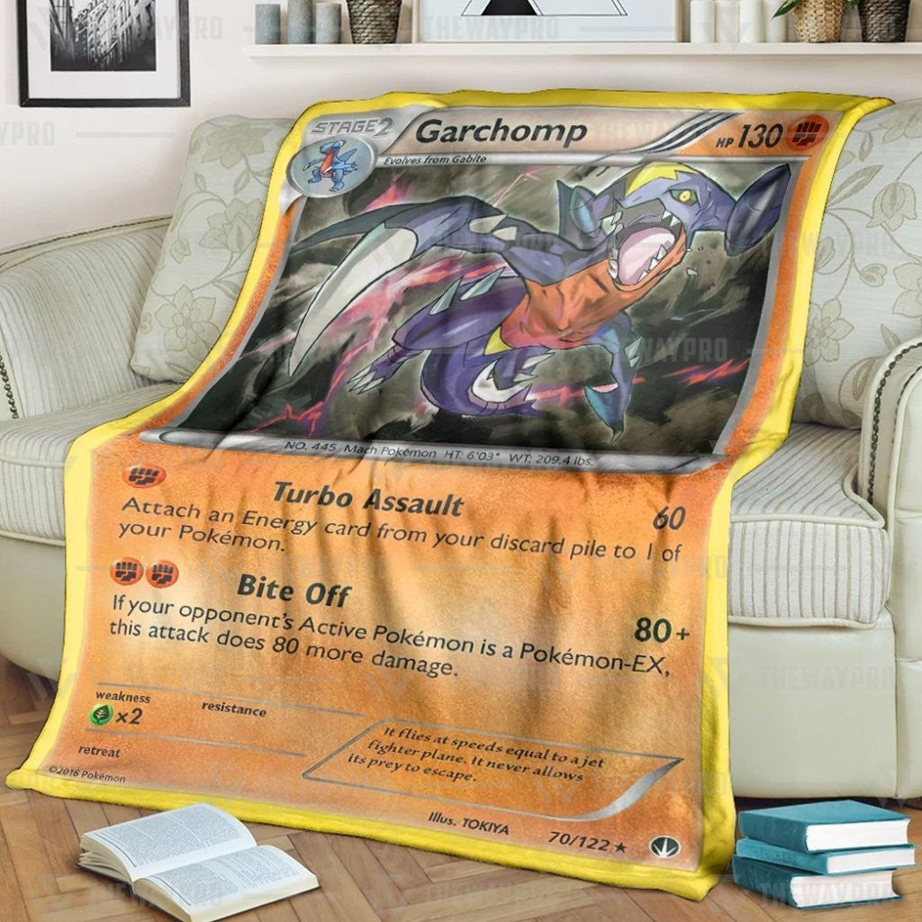 Anime Pkm Garchomp Breakpoint Custom Soft Blanket