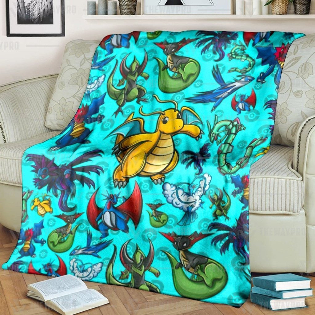 Anime Pkm Dragon Custom Soft Blanket / S/(43X55)