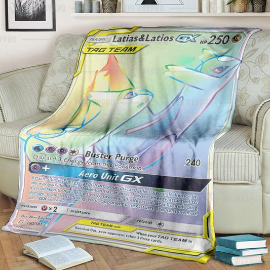 Anime Pkm Latias & Latios Custom Soft Blanket / S/(43X55)