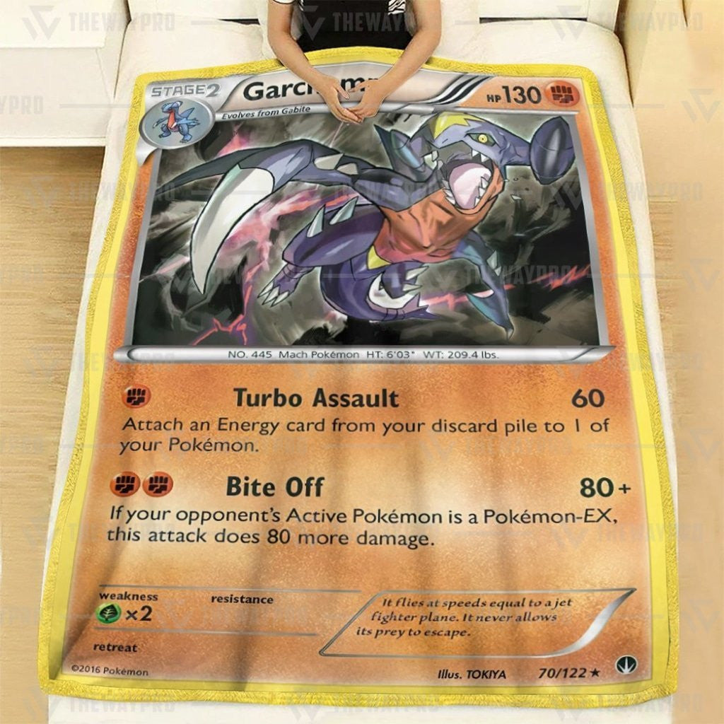 Anime Pkm Garchomp Breakpoint Custom Soft Blanket