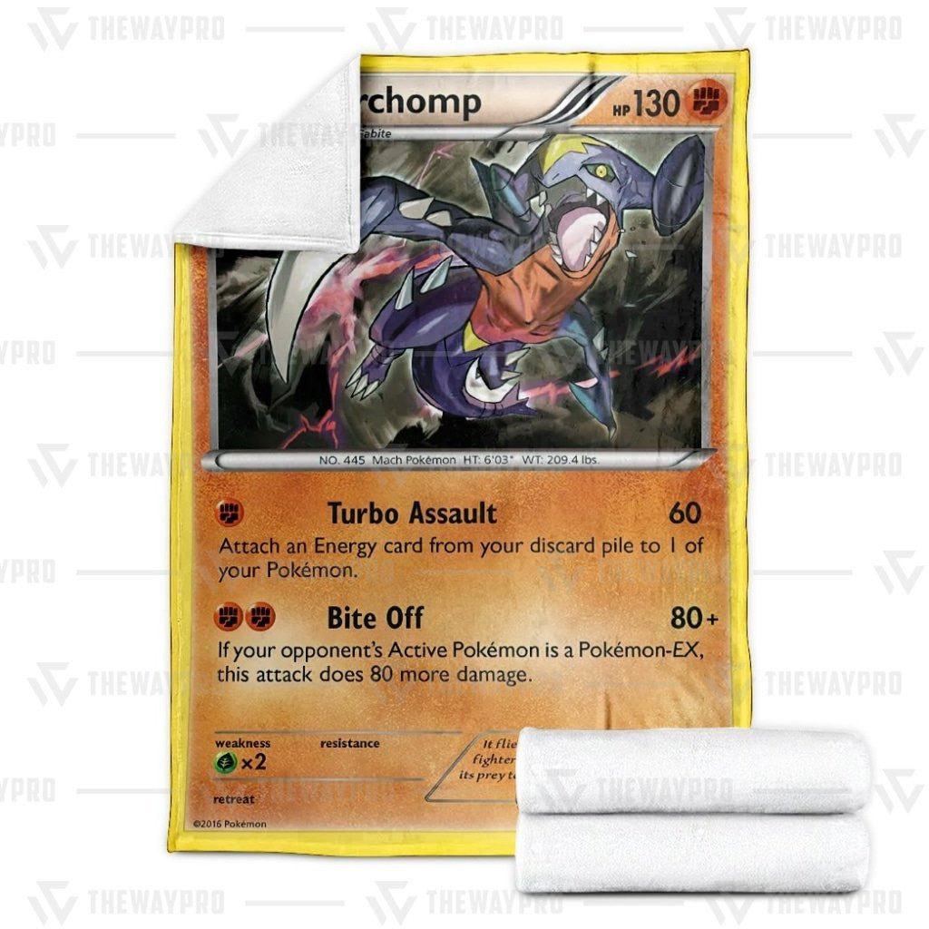 Anime Pkm Garchomp Breakpoint Custom Soft Blanket