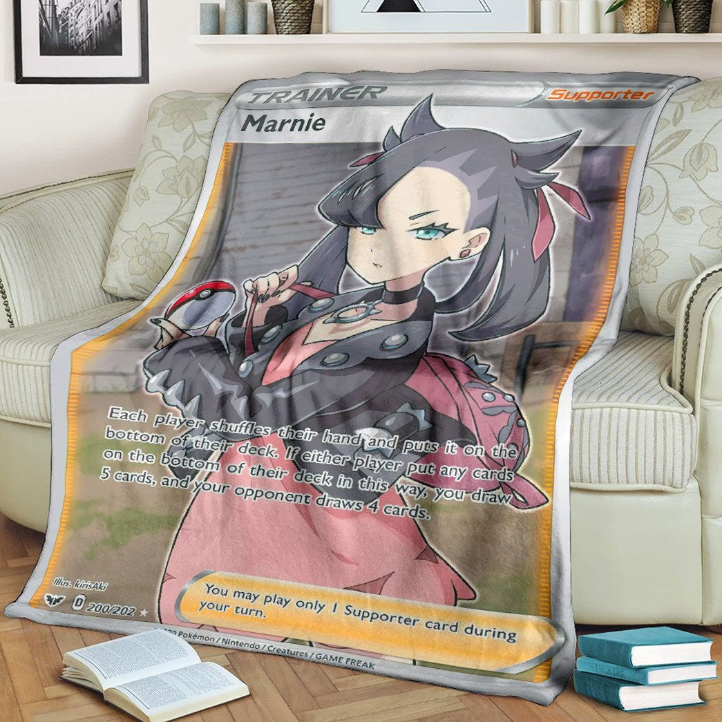 Anime Pkm Marnie Trainer Custom Soft Blanket / S/(43X55)