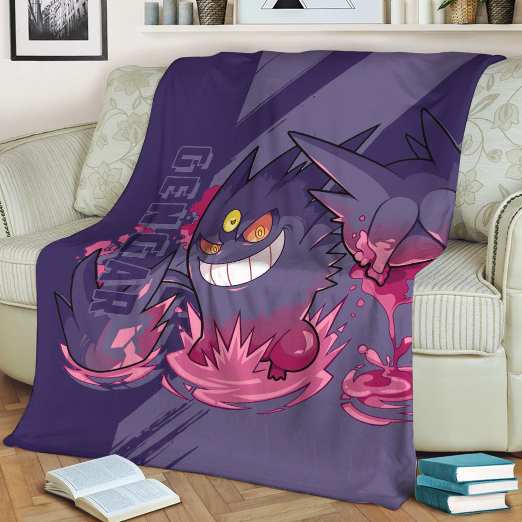 Anime Pkm Gengar Custom Soft Blanket XO10032227