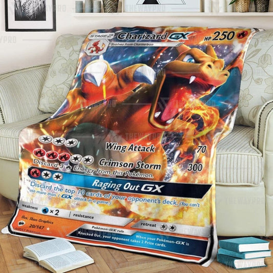 Anime Pkm Charizard-Gx Custom Soft Blanket / S/(43X55)