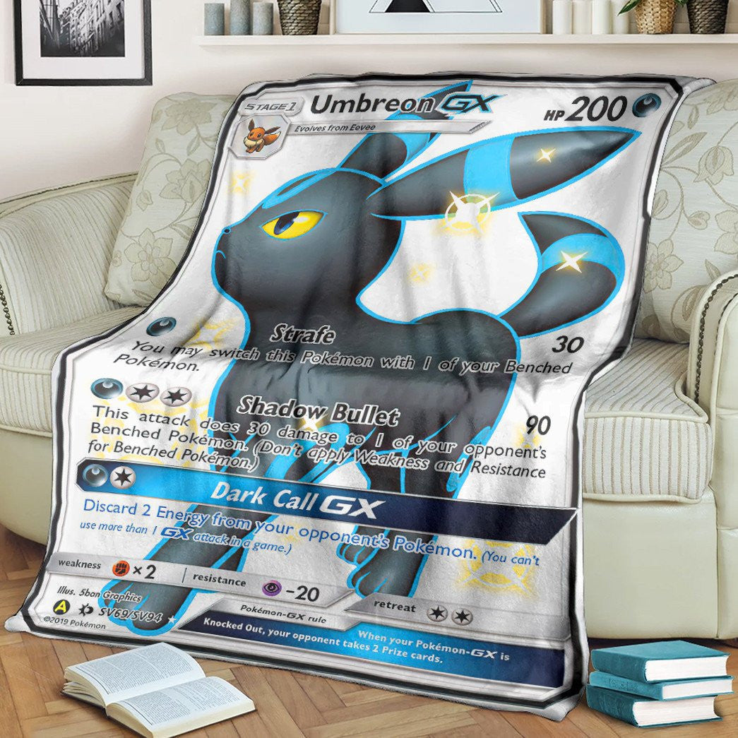 Anime Pkm Umbreon Gx Sun & Moon Custom Soft Blanket / S/(43X55)