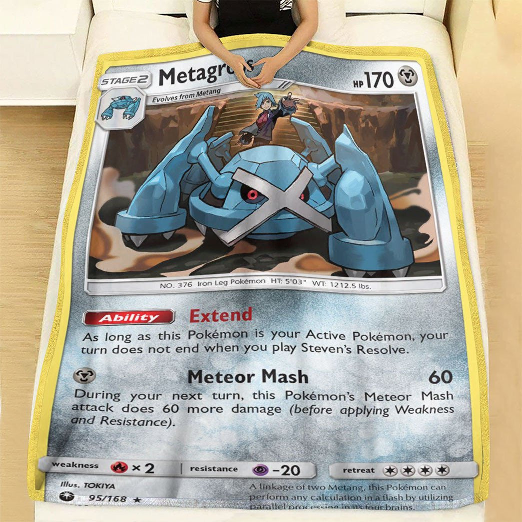 Anime Pkm Metagross Celestial Storm Custom Soft Blanket