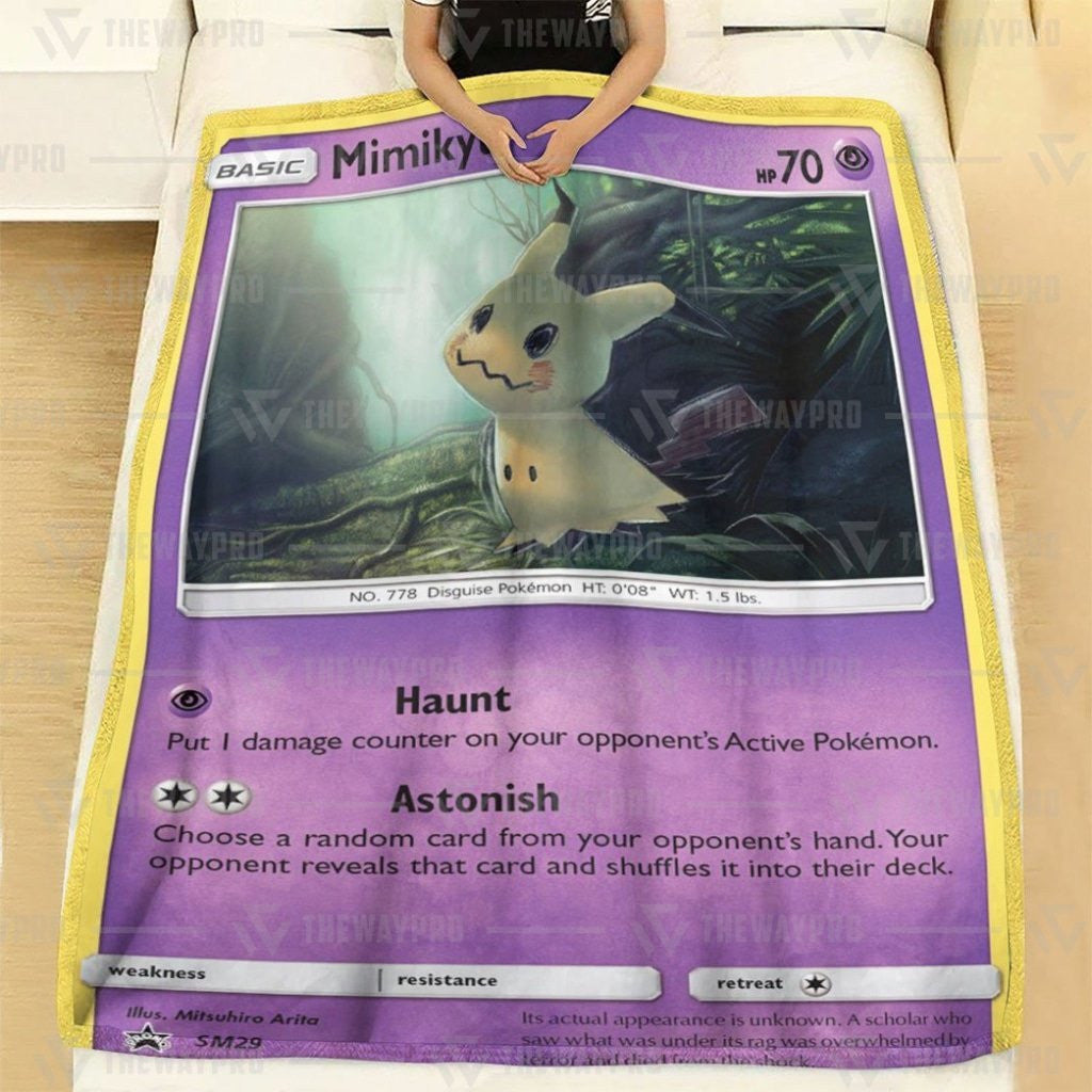 Anime Pkm Mimikyu Custom Soft Blanket