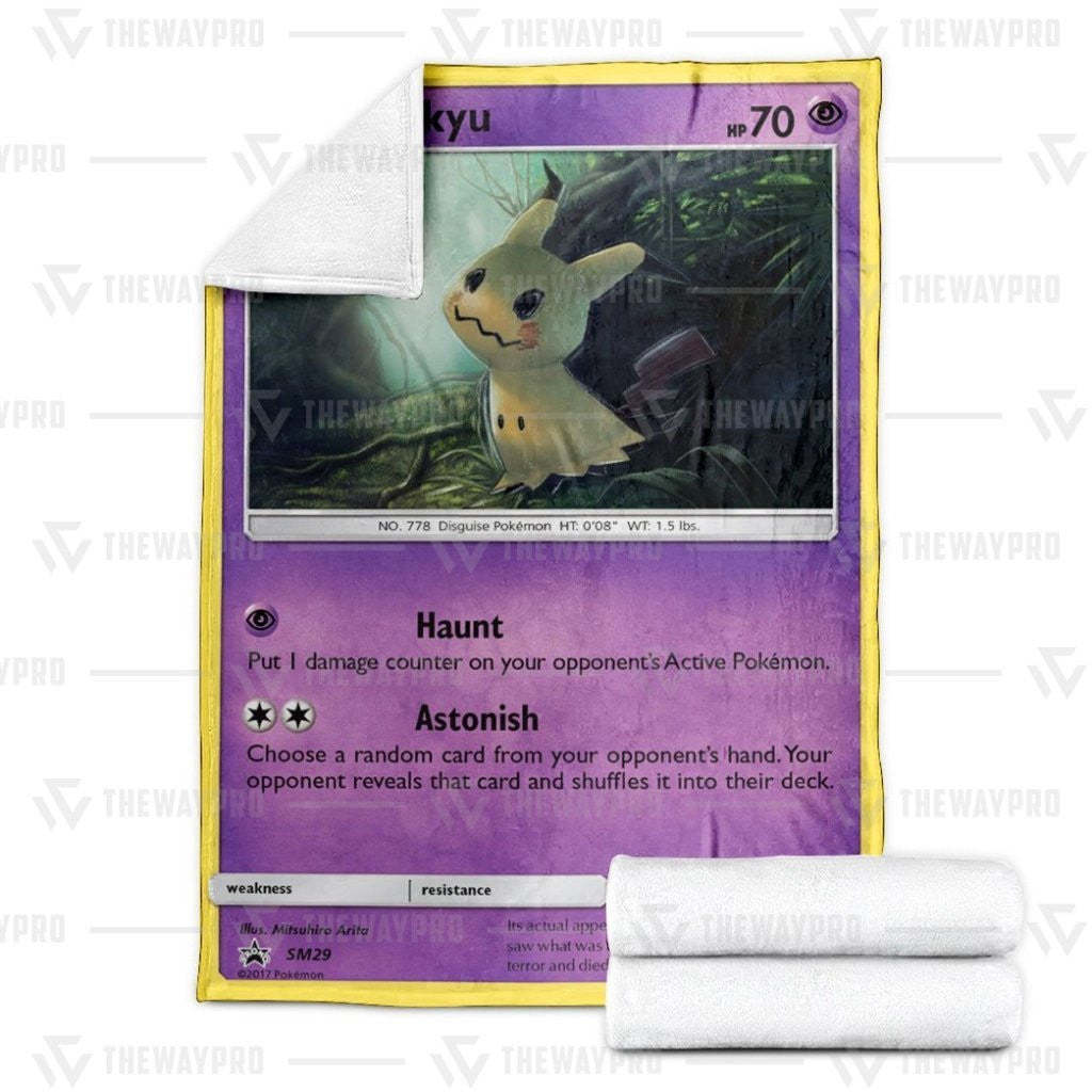 Anime Pkm Mimikyu Custom Soft Blanket