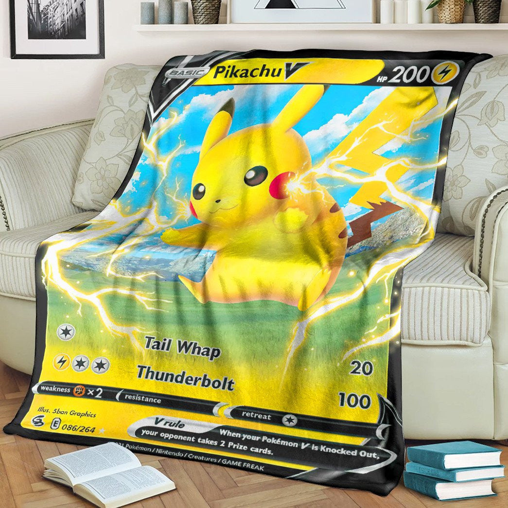 Anime Pkm Pikachu V Fusion Strikes Custom Soft Blanket / S/(43X55)