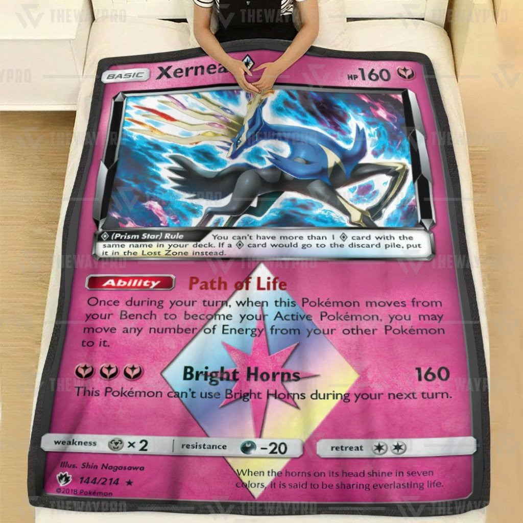 Anime Pkm Xerneas Prism Star Lost Thunder Custom Soft Blanket