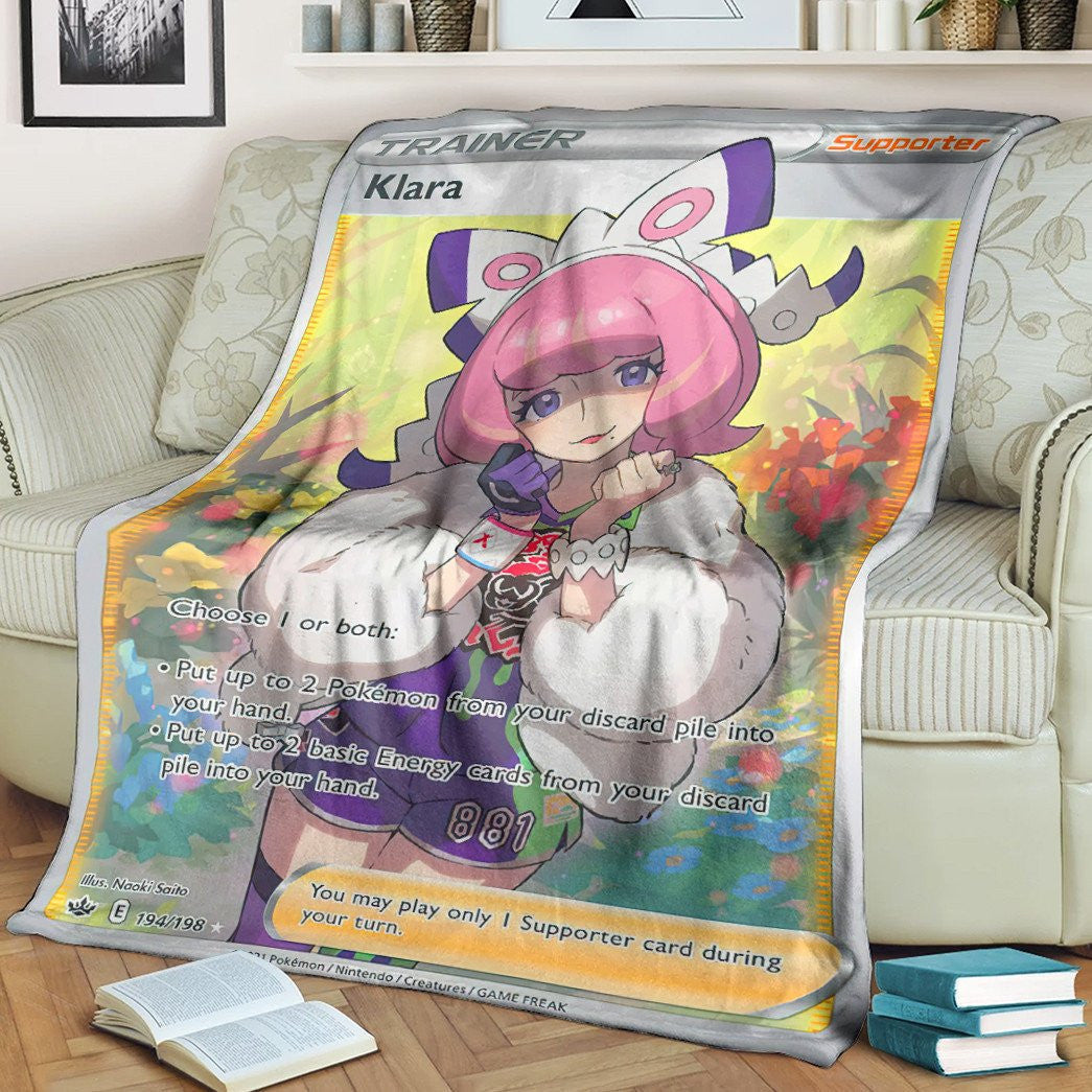 Anime Pkm Shauna Trainer Custom Soft Blanket / S/(43X55)