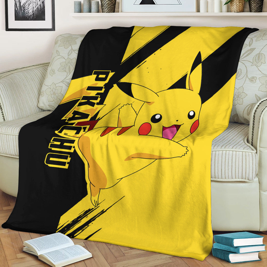 Anime Pkm Pikachu Custom Soft Blanket / S/(43X55) XO10032221