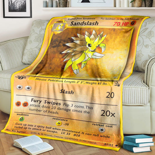 Anime Pkm Sandslash Fossil Custom Soft Blanket / S/(43X55)