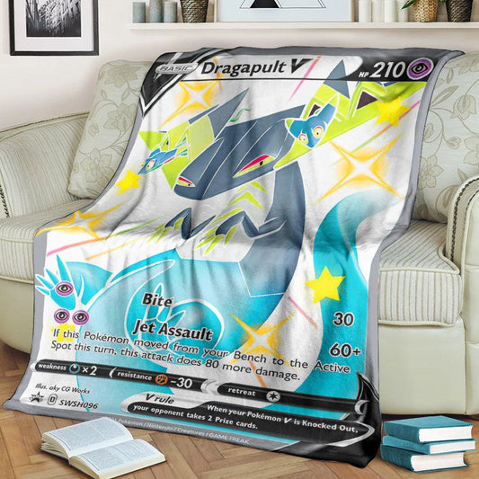 Anime Pkm Dragapult V Sword & Shield Custom Soft Blanket / S/(43X55)