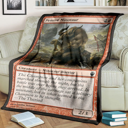 Game Mtg Pensive Minotaur Custom Soft Blanket / S/(43X55)