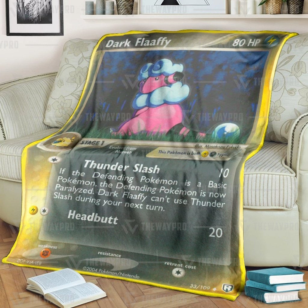 Anime Pkm Dark Flaaffy Custom Soft Blanket / S/(43X55)