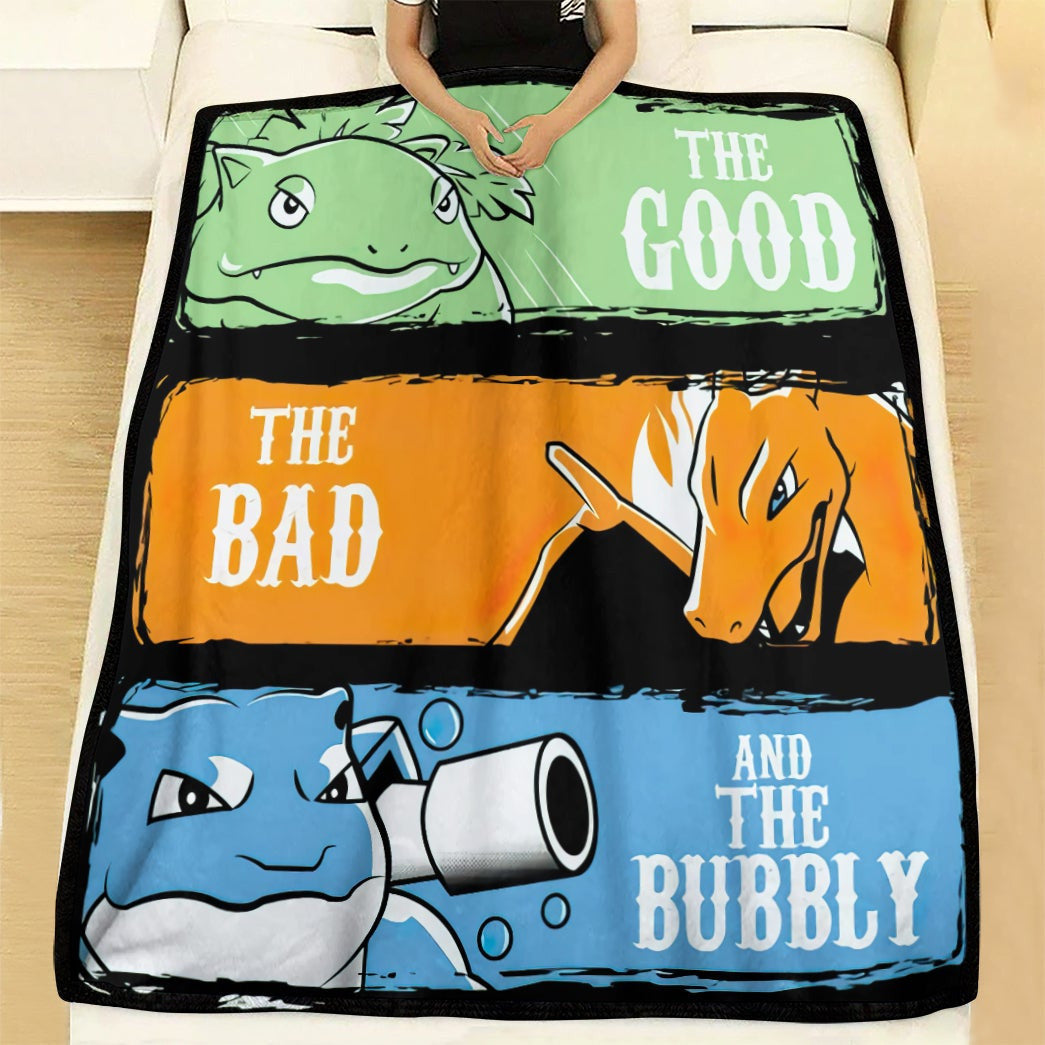 Anime Pkm The Good Bad And Bubbly Custom Soft Blanket