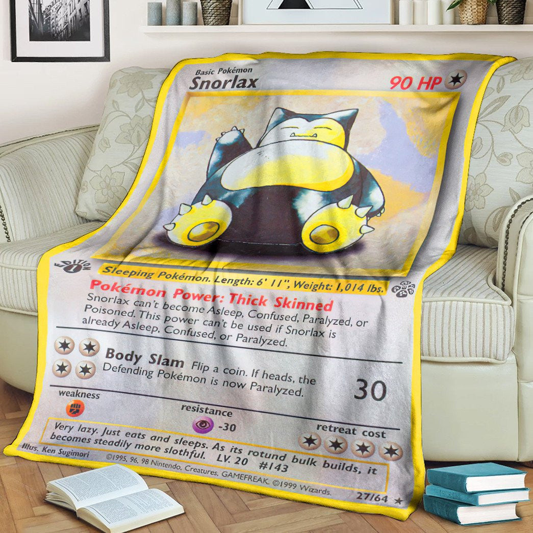 Anime Pkm Snorlax Jungle Custom Soft Blanket / S/(43X55)