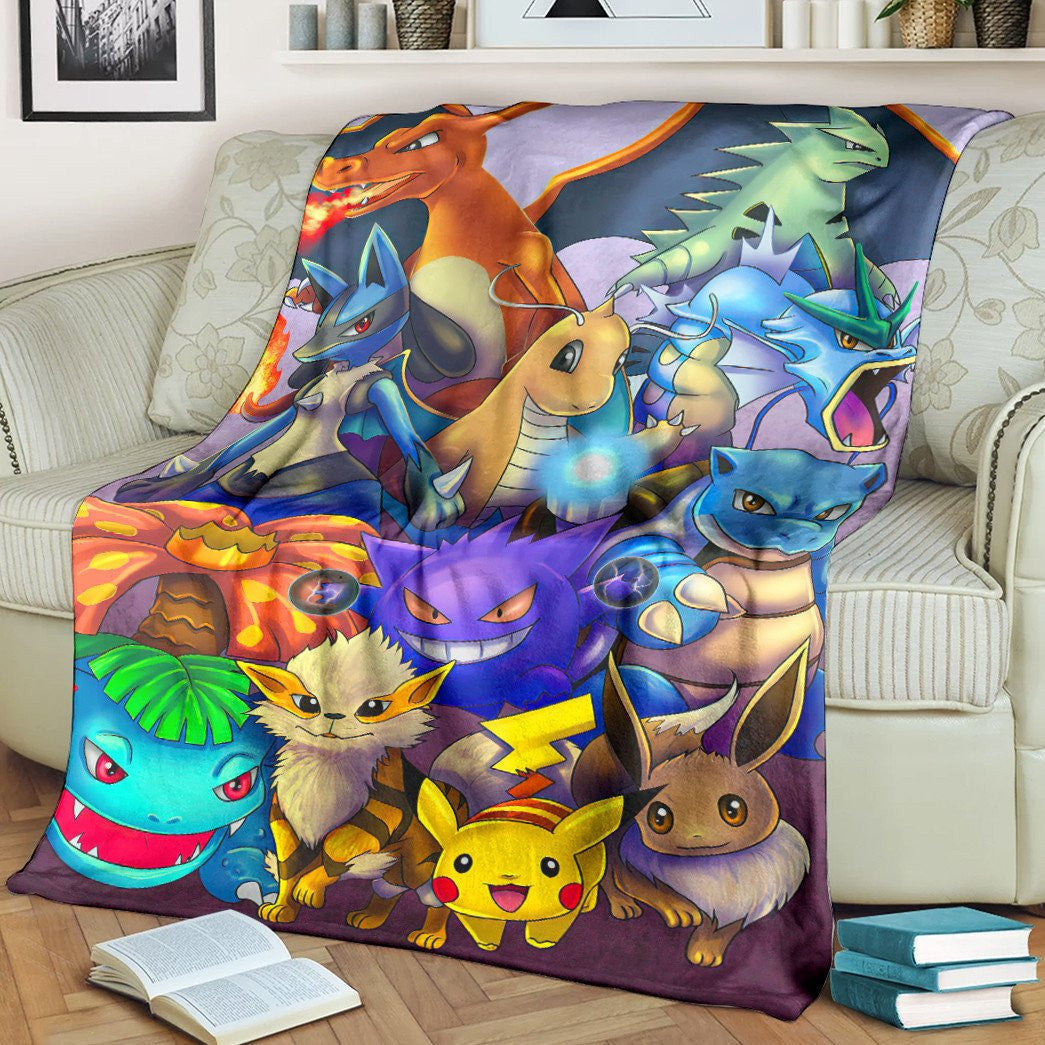 Anime Pkm The Poke Favourites Custom Soft Blanket / S/(43X55)