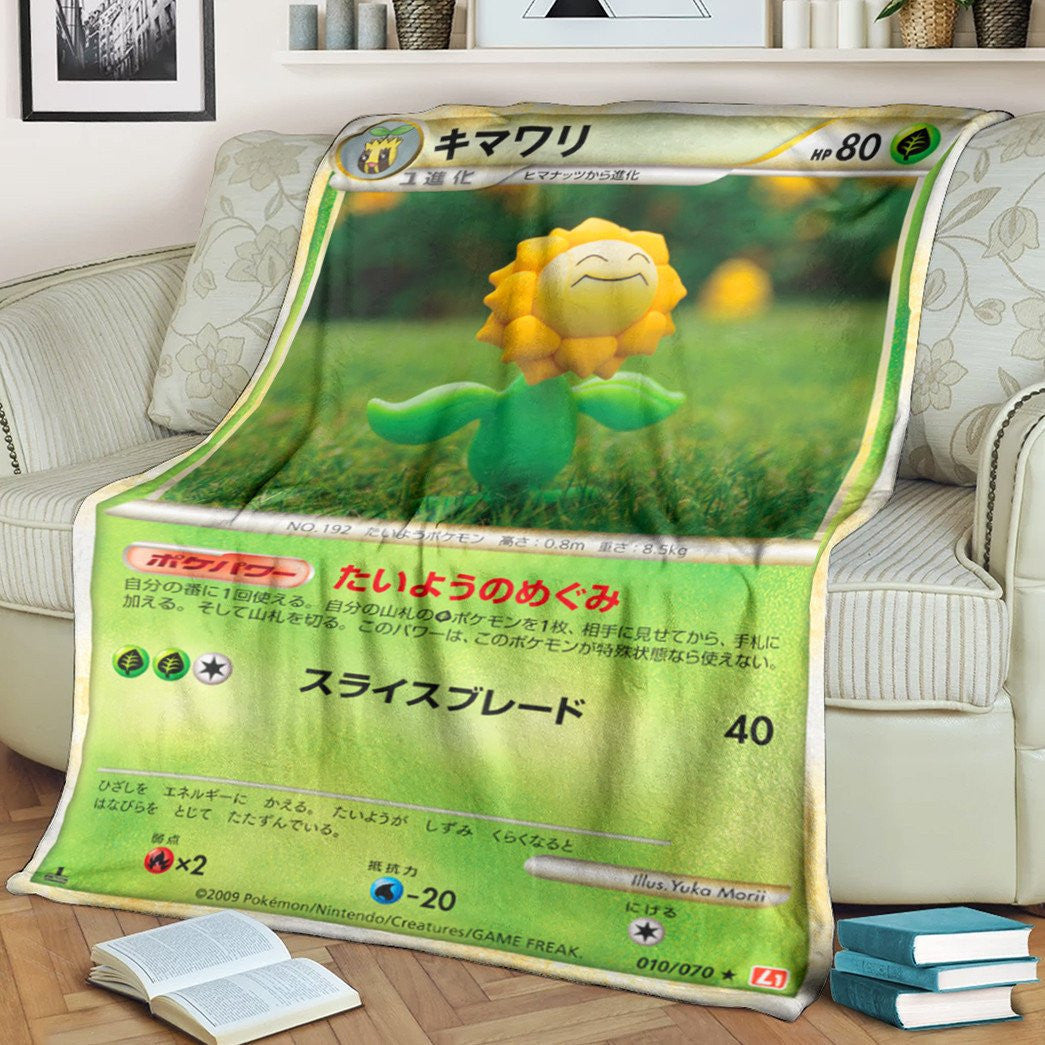 Anime Pkm Sunflora Custom Soft Blanket / S/(43X55)