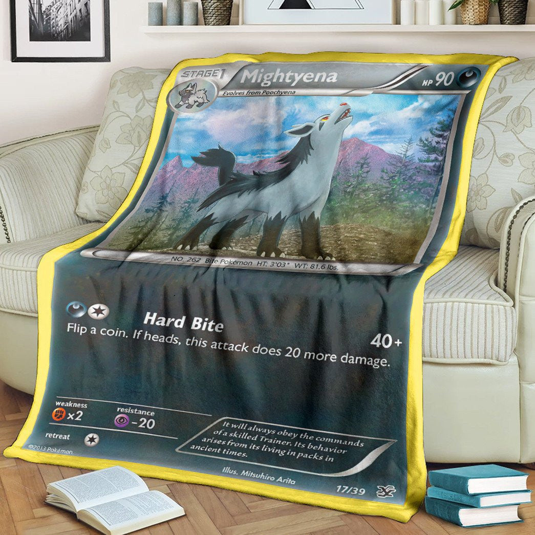 Anime Pkm Mightyena Kalos Starter Set Custom Soft Blanket / S/(43X55)