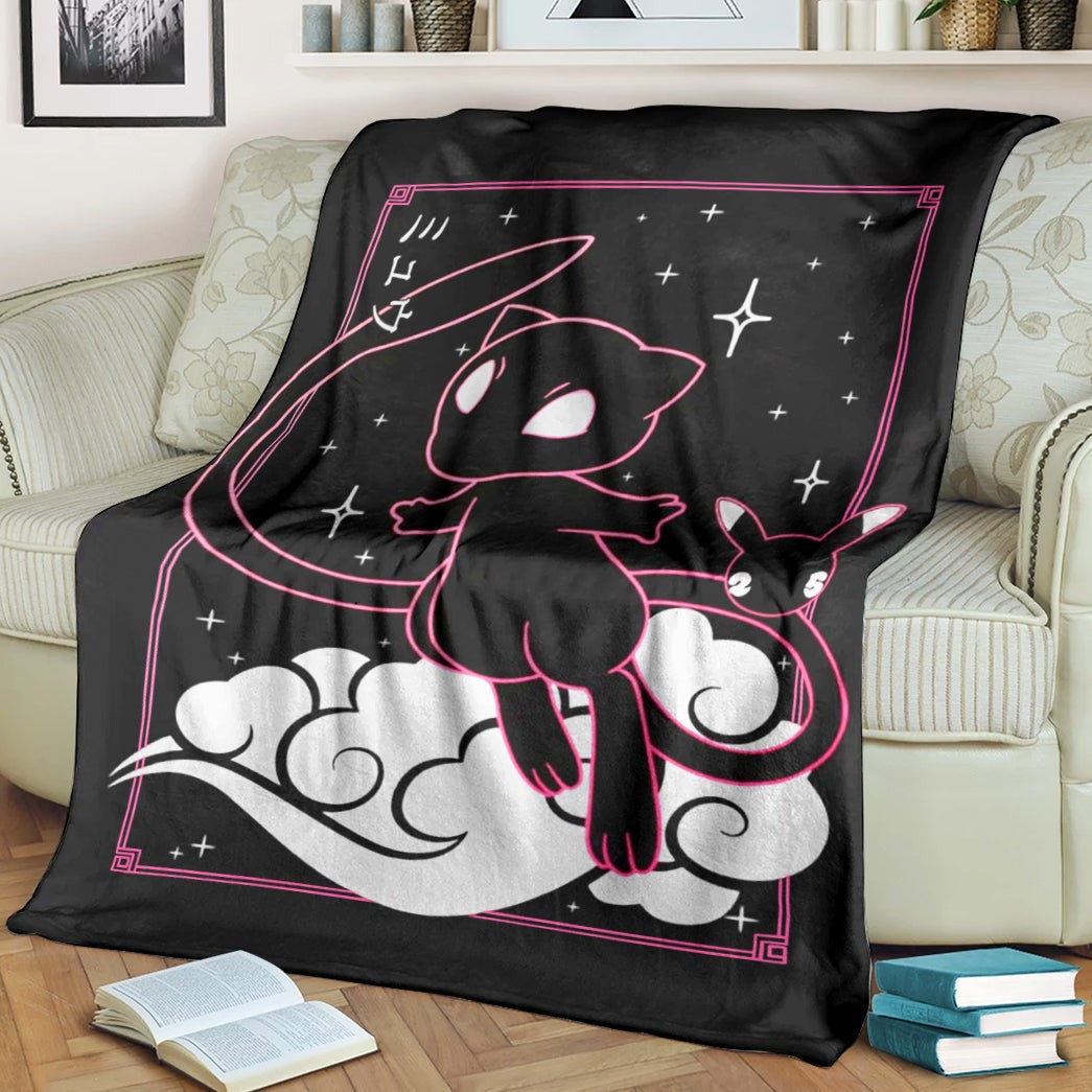 Anime Pkm Mew Soft Blanket / S/(43X55)