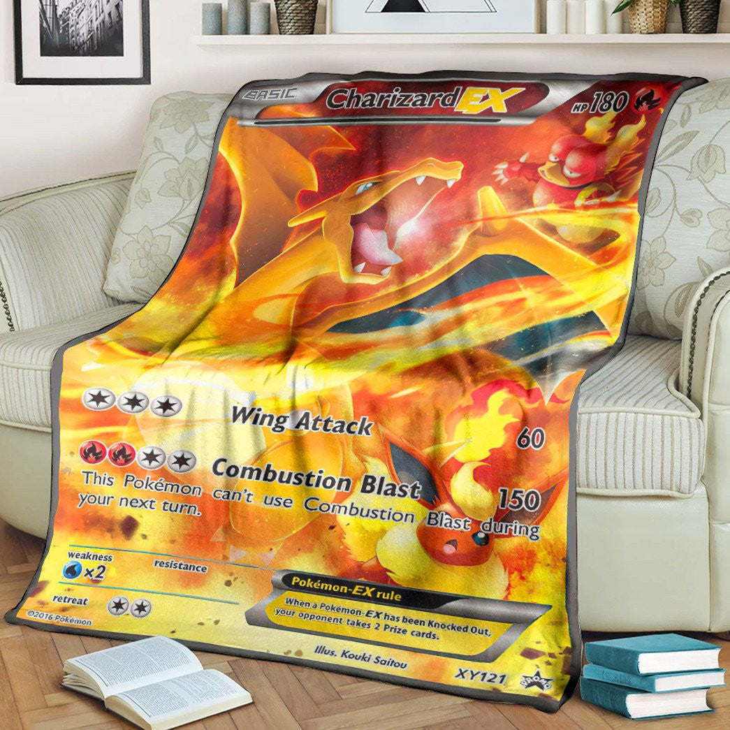 Anime Pkm Charizard-Ex Xy Promos Custom Soft Blanket / S/(43X55)