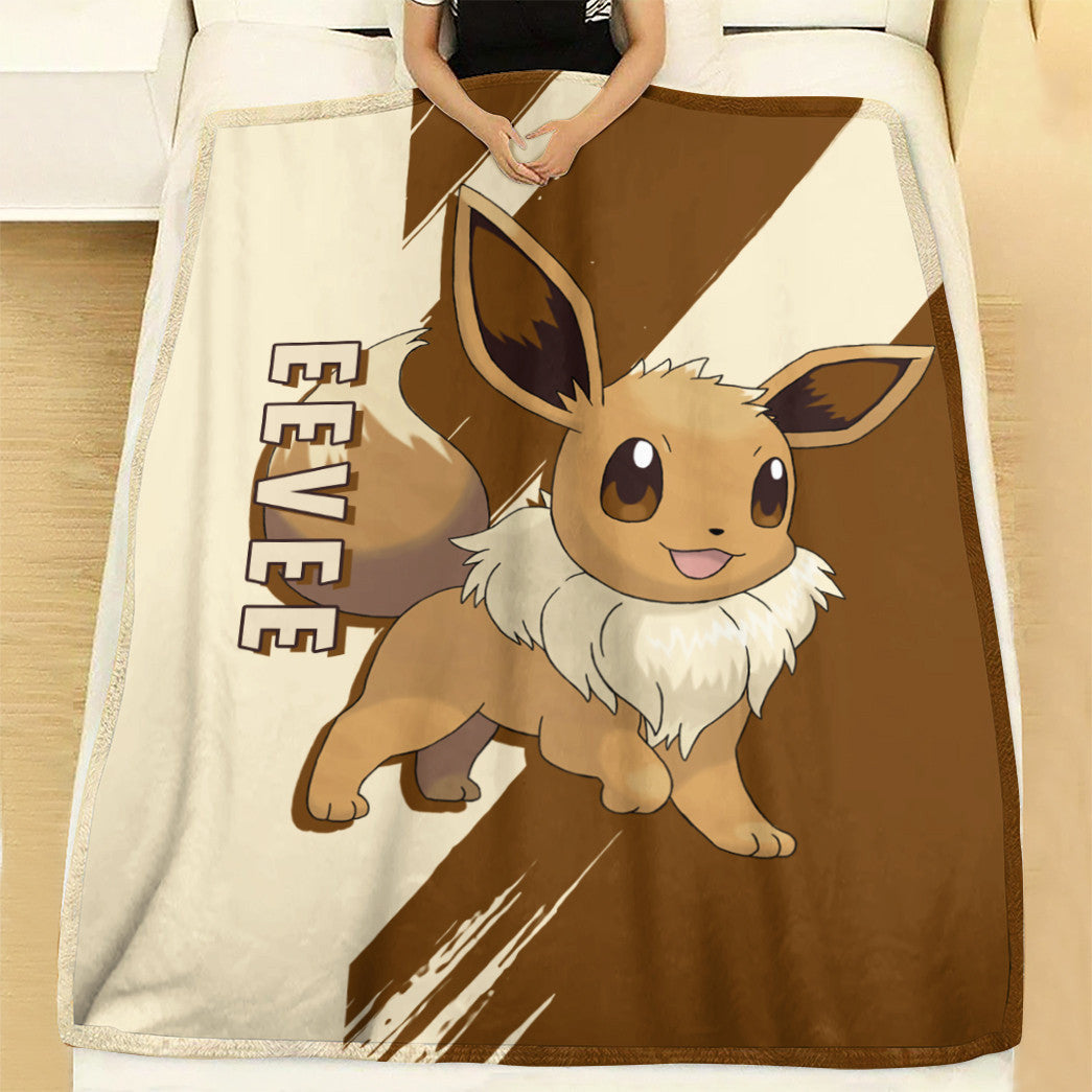 Anime Pkm Eevee Custom Soft Blanket XO10032231