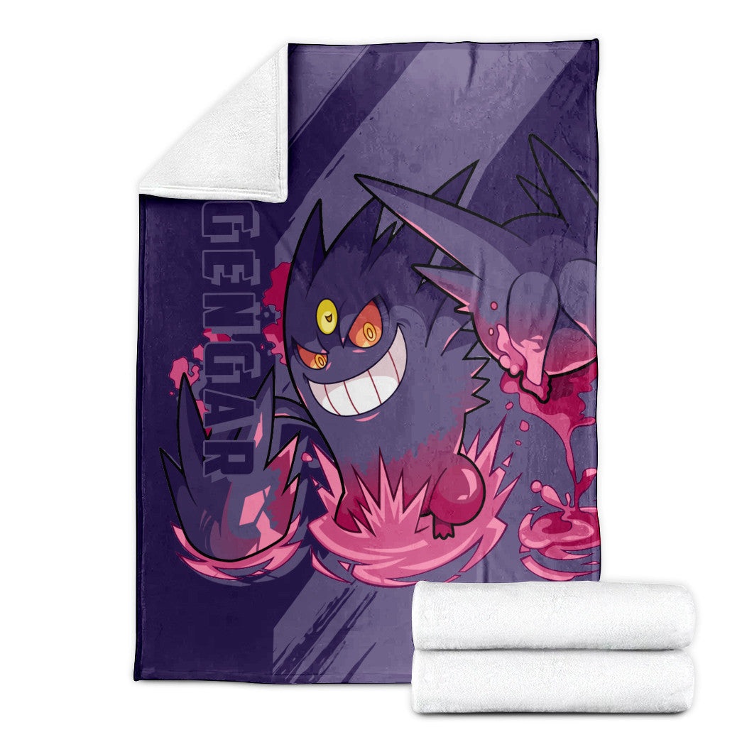 Anime Pkm Gengar Custom Soft Blanket XO10032227