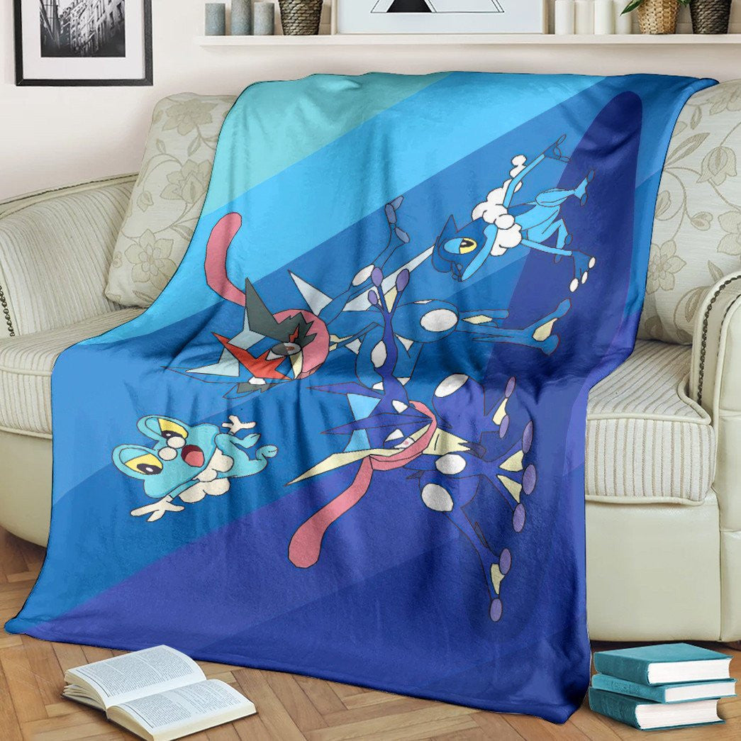 Anime Pkm Greninja Custom Soft Blanket / S/(43X55)