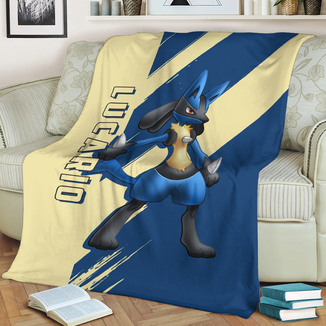 Anime Pkm Lucario Custom Soft Blanket / S/(43X55) XO10032226