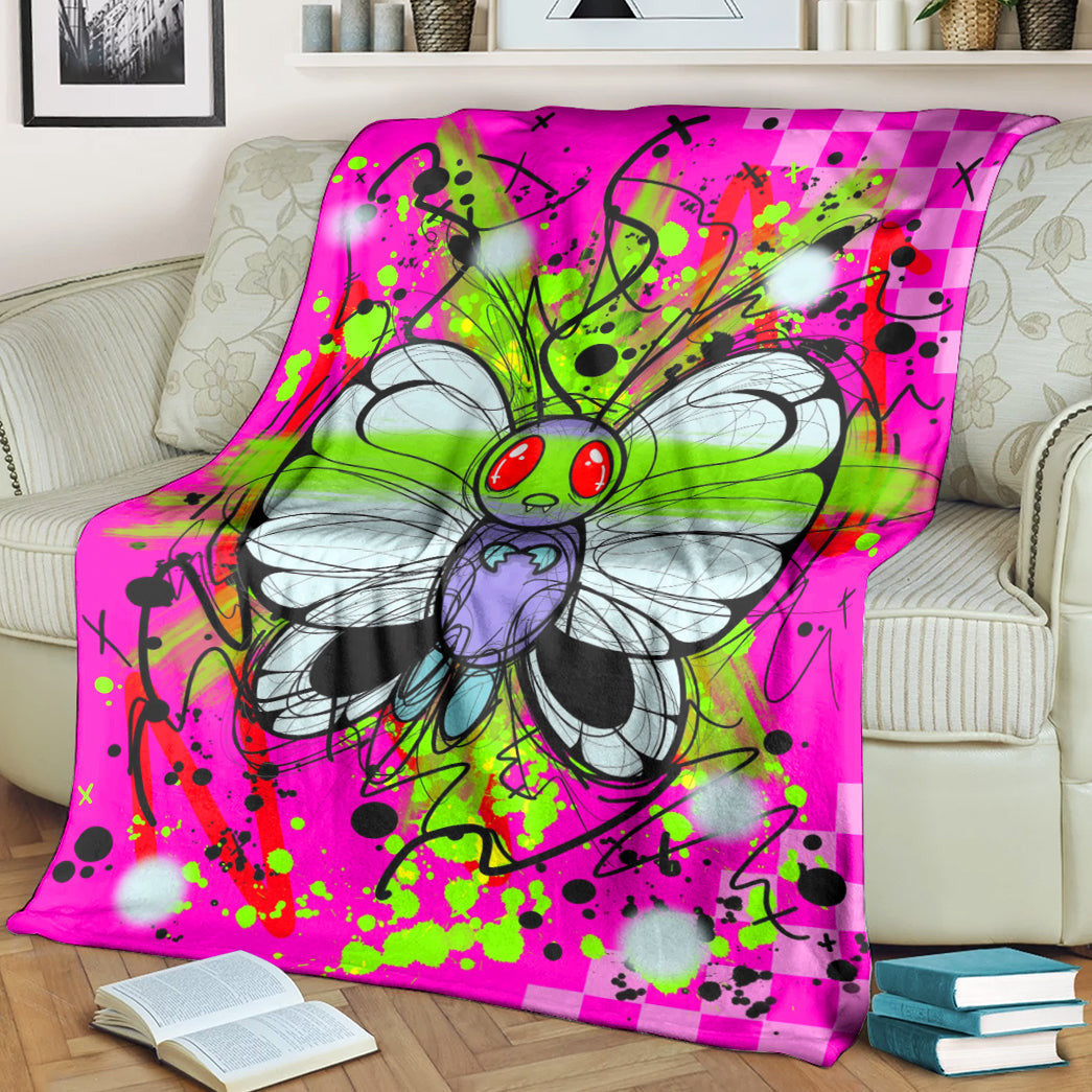 Anime Butterfree Art Custom Soft Blanket